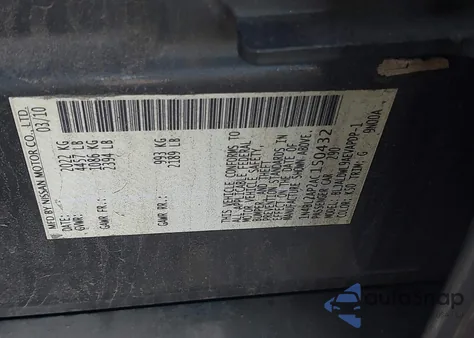 2010 Nissan Altima 3.5 Sr из США, поврежденный, VIN 1N4BL2AP2AC150432